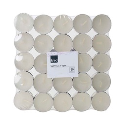 Pack 50 Velas T-light Blanca