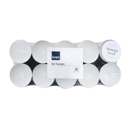 Set 20 Velas T-light Blanco