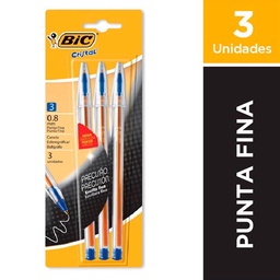 Bolígrafo Azul Bic 3 Unidades