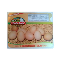 Huevos Color Extra Doña Lala X12u Plastico