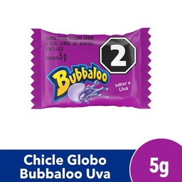 Chicle Bubbaloo Uva  X5g