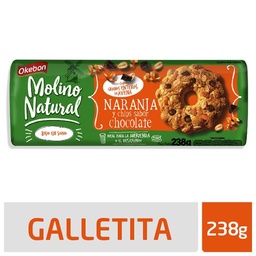 Galletitas Okebon Molino Natural Naranja y Chips X238gr