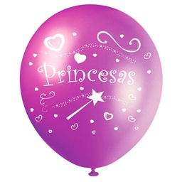 Globos 12" X 5 Unidades Princesas