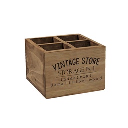 Caja Madera Vintage Store 4D. 21X21x14