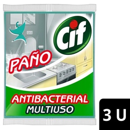 Paño Multiuso Cif Antibac 3u