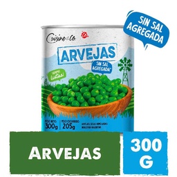 Arveja Sin Sal Agregada Cuisine-co 300 gr