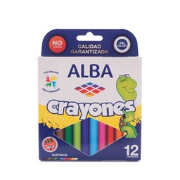 Crayones de Cera Alba 12 Unidades