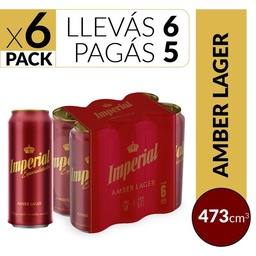 Cerveza Imperial Roja 473cc Sixpack