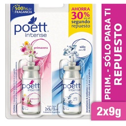 Repuesto Aromatizante de Ambiente Poett Intense 9 gr 2 u