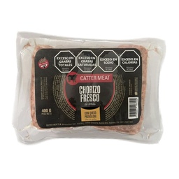 Chorizo Puro Cerdo C/ Queso E/v 4 u - 400gr Catter Meat