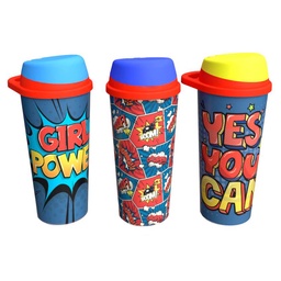 Vaso 530 con Tapa Pico Movil Comic Zott x 1 un