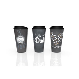 Vaso Plastico 20 Oz con Tapa Negra Black Boho Zott x 1 u