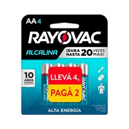 Pack Promo Rayovac Aa Alcalina 2" Pilas