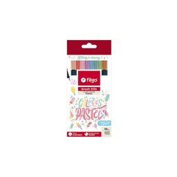 Marcador Brush Estuche 10 Pastel - Filgo