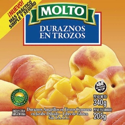 Duraznos en Trozos Molto 340 gr