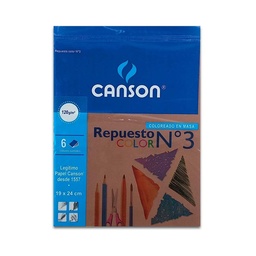 Repuesto Canson Dibujo Color N° 3 120 g x 6 Hojas