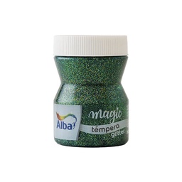 Pote Tempera Verde Glitter x 100 gr Alba