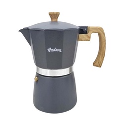 Cafetera Aluminio Esmalt Tipo Italiana Capacidad 6 Tzs Gris