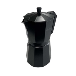 Cafetera Aluminio Total Black Italiana Inducción Medida 6Tzs