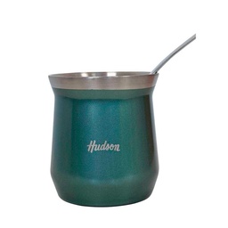 Set Mate Vaso Verde Doble Pared Acero con Bombilla Hudson