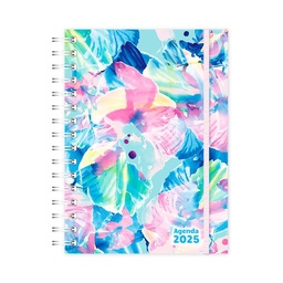 Agenda 16x22 Acuarelada Espiral Libesa