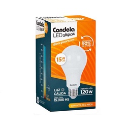 Led Bulbo E27 Cálida 15W Candela