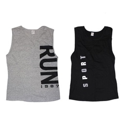 Musculosa Deportiva Dama Negro/gris 40/46 Urb