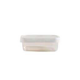 Tupper Rectangular de Acrilico con Tapa Blanca