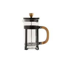Cafetera Embolo Negra y Bamboo 1l Mika