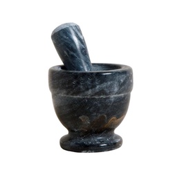 Mortero Copa Andhra de Marmol Negro 10,5x10 cm