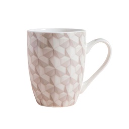 Mug de Porcelana Blanca con Diseño 3D Gris - 3