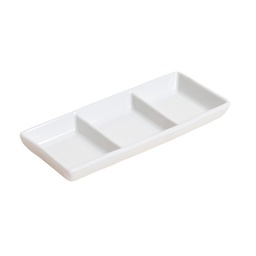 Copetinero de Porcelana Triple 15X6x2 cm