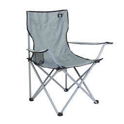 Silla Camping Caño con Apoyabrazos Gris Alpes