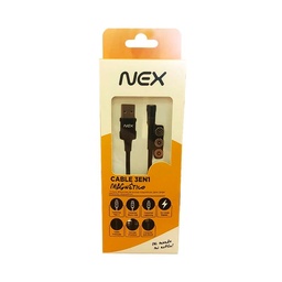 Cable 3 en 1 Qc 3.5A Magnetic Nex