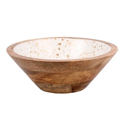 Bowl Madera Chispitas 20X20x7.5cm Krea