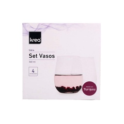 Vasos Gala 360cc x4 un Krea