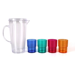 Jarra 2 lt con 4 Vasos 275 ml