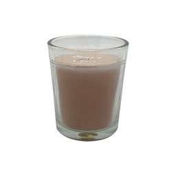 Vela Votiva Vaso Vidrio Beige Krea