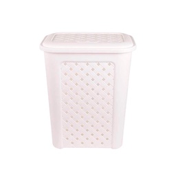 Hamper Plastico Tramado 30T Blanco Krea