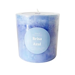 Vela Pilar Rustica 7 cm Aqua Krea