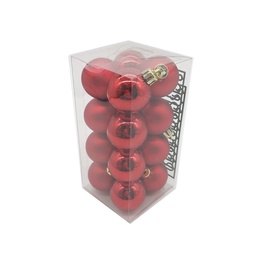 Set 16 Esferas 4cm Rojo Krea