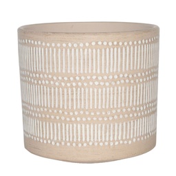 Maceta Cerámica Carved Lineas 17 cm Outzen