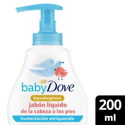 Jabón Líquido Corporal Humectación Enriquecida 200 ml Baby Dove