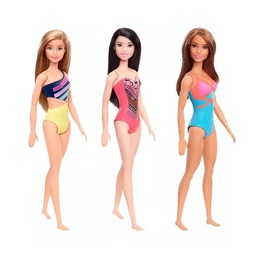 Muñeca Barbie Beach Doll Ast Mattel x 1 u