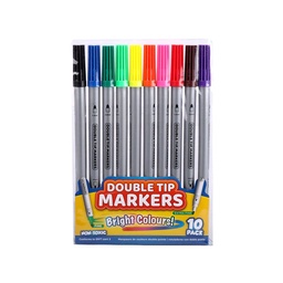 Marcadores 2 Puntas Colores x 10 un Ubl
