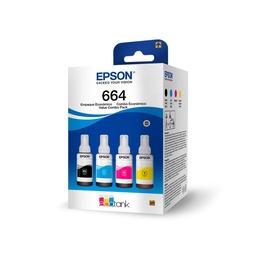 Botella Tinta Epson T664520-4p Pack x 4 uni Cmyk