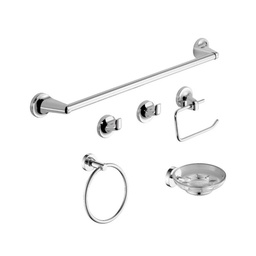 Set Accesorios Baño Kit 6 Piezas Hydros Nova 50066111 Cromo