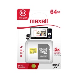 Tarjeta Maxell de Memoria 64Gb Micro Sd Hc 10