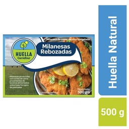 Milanesa Rebozada Huella Natural Carne 500 g.