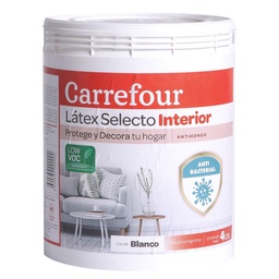 Látex Interior Carrefour Selecto Blanco 4 l.